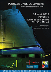 Flyer Mise en lumi�re � Firminy - Eglise Saint-Pierre, Le Corbusier