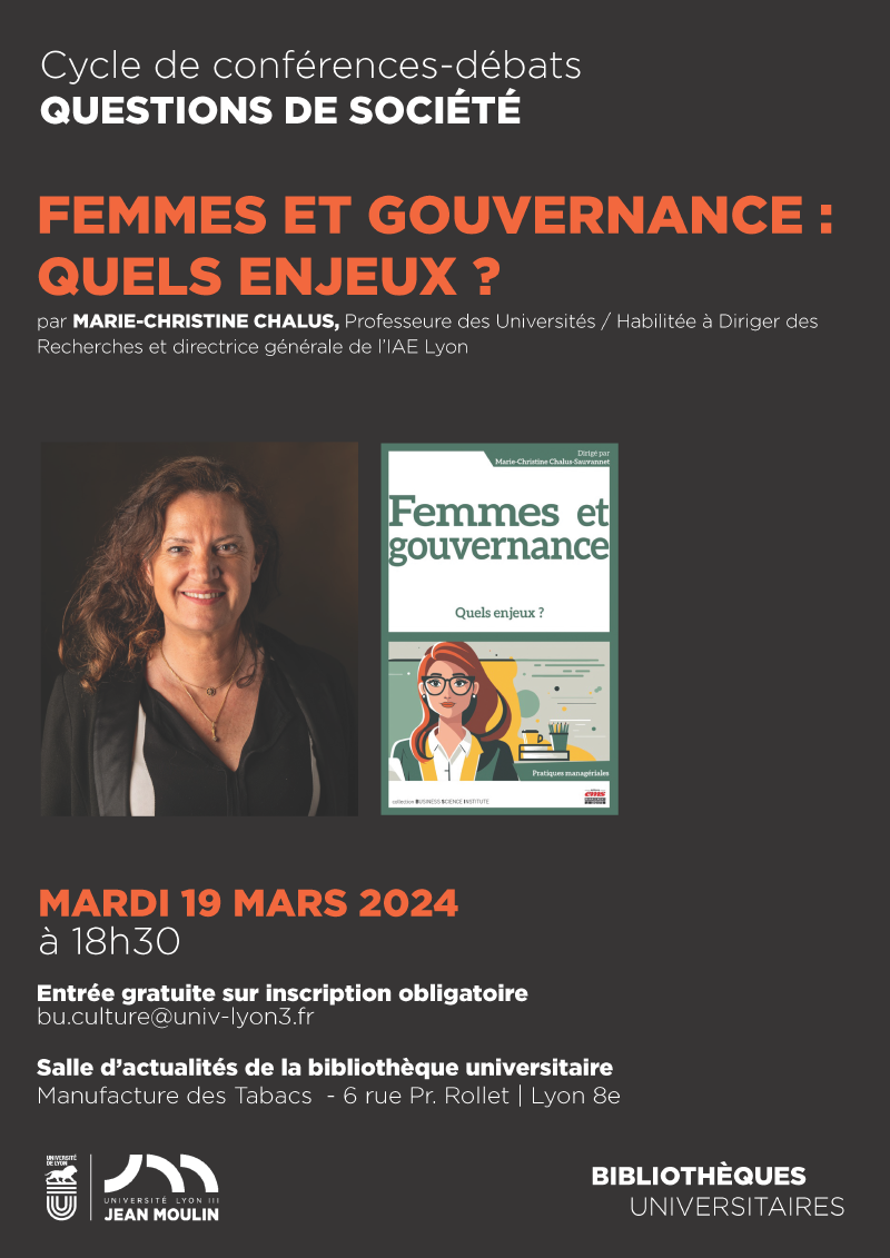 Conférence-débat : Femmes et gouvernance : quels enjeux ? Marie Chrsitine Chalus