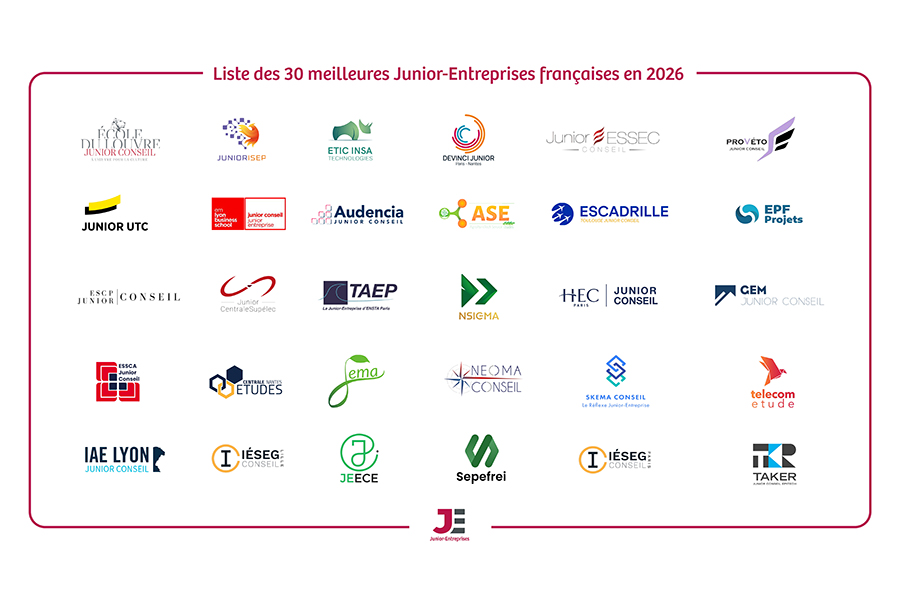 L30 des meilleures Juniors-Entreprises 2026